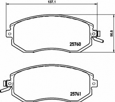 HELLA PAGID 8db355020891 -  Комплект тормозных колодок, дисковый тормоз